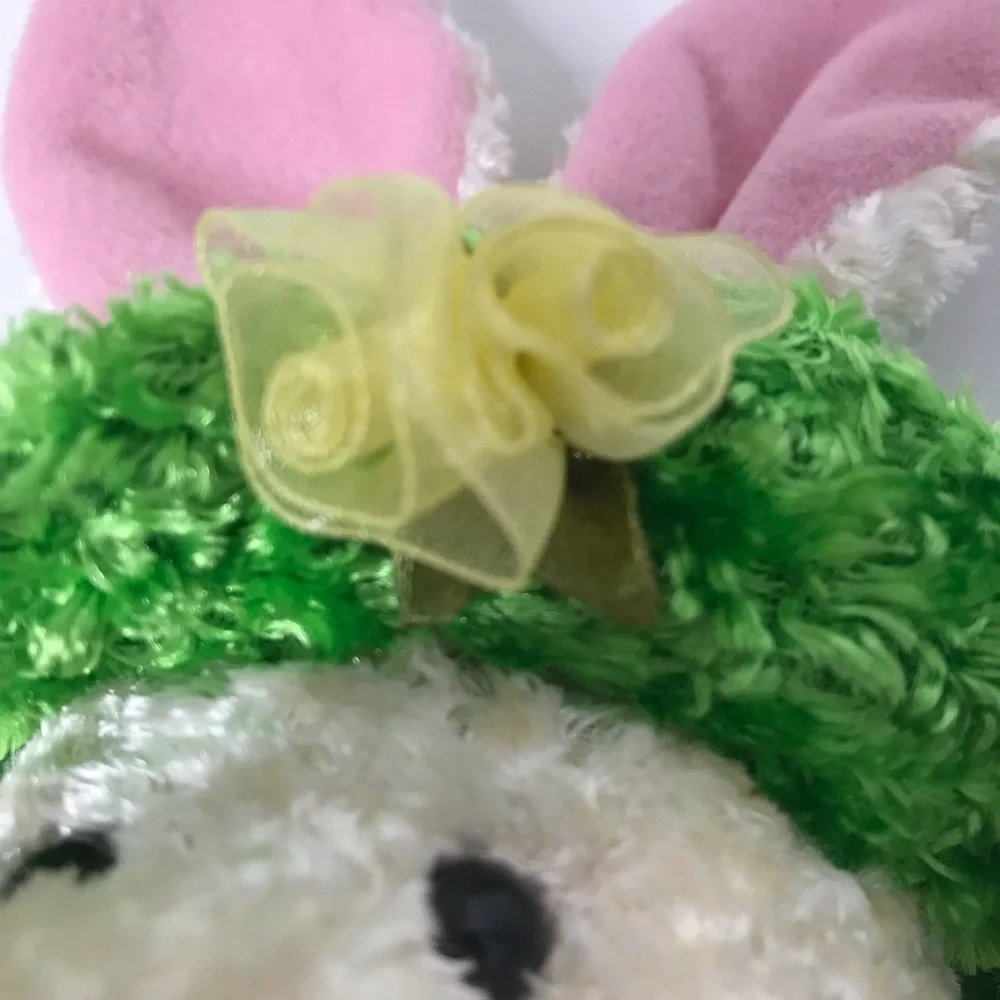 Vintage DanDee Easter Bunny Rabbit Plush Ears Bonnet Hat Silky Stuffed Animal
